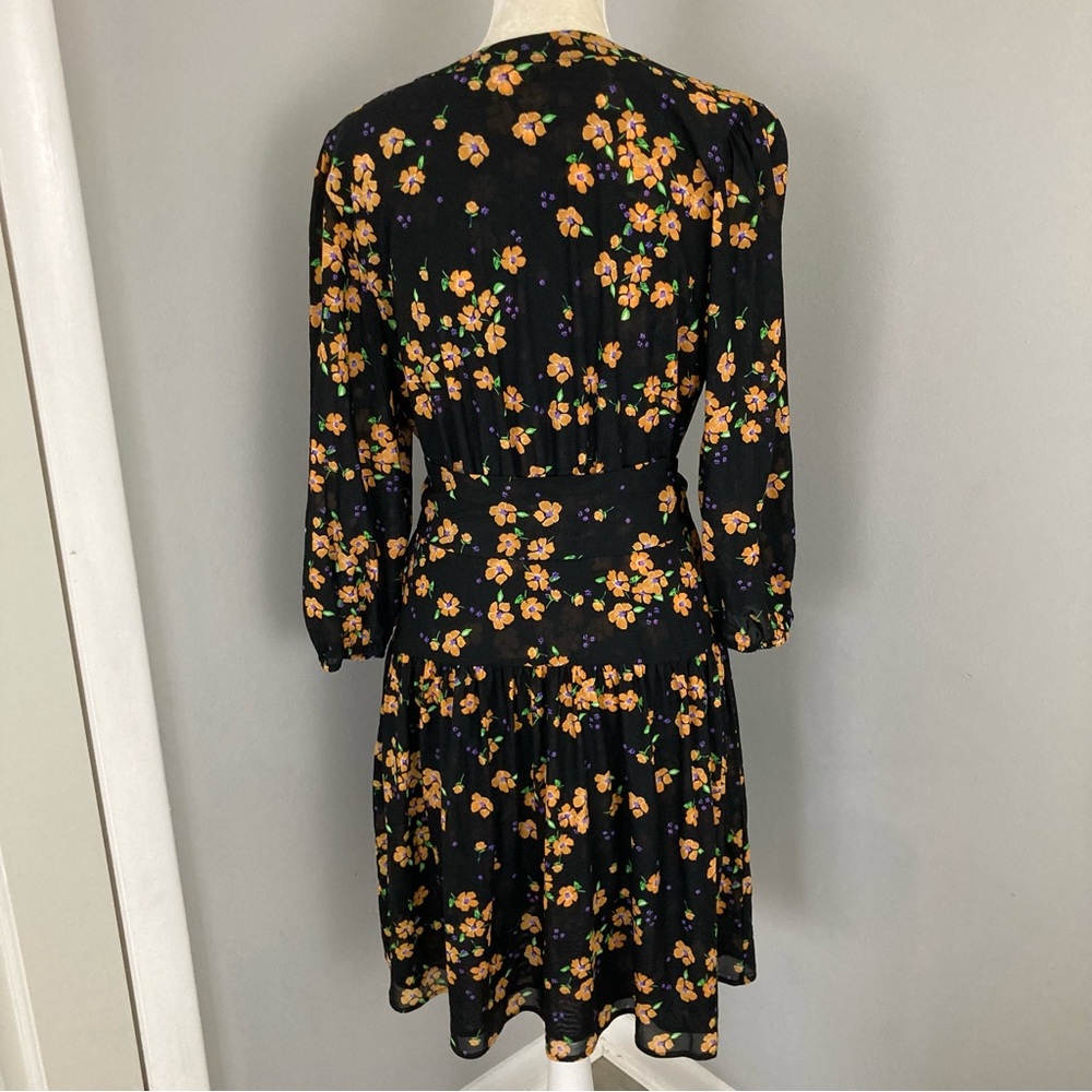 CAbi debut fiesta floral wrap dress romantic wedding guest spring summer size M - Picture 5 of 14
